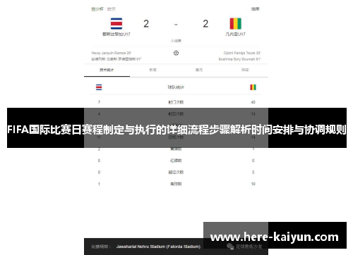 FIFA国际比赛日赛程制定与执行的详细流程步骤解析时间安排与协调规则 FIFA国际比赛日赛程制定与执行的详细流程步骤解析时间安排与协调规则