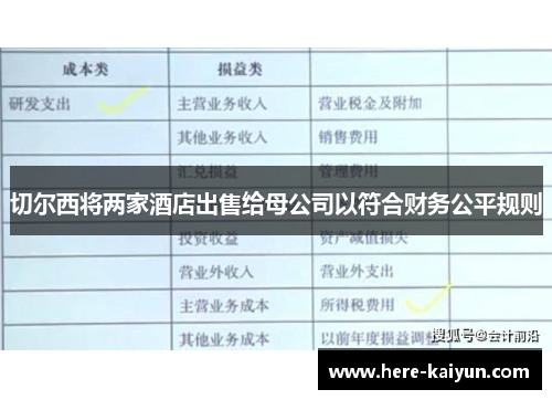 切尔西将两家酒店出售给母公司以符合财务公平规则 切尔西将两家酒店出售给母公司以符合财务公平规则